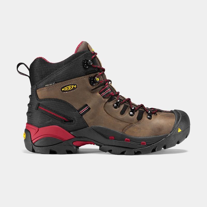 Keen Pittsburgh 6" Steel Toe - Erkek Iş Botu - Kahverengi/Siyah - Türkiye (902381TWX)